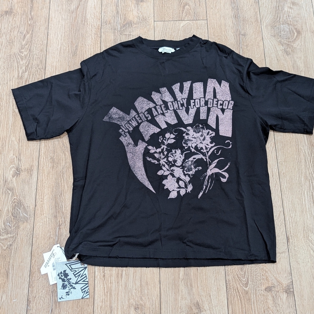 $690 Mens LANVIN x Future Logo Graphic T-Shirt Black Medium
